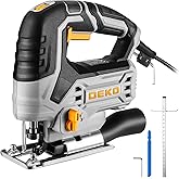 Jig Saw Corded: DEKOPRO Electric Jigsaw Tool Power Jig Saws for Woodworking, Wood Cutter Hand Tool with 6 Variable Speed, 4 O