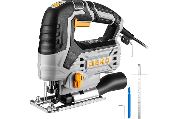 Jig Saw Corded: DEKOPRO Electric Jigsaw Tool Power Jig Saws for Woodworking, Wood Cutter Hand Tool with 6 Variable Speed, 4 O