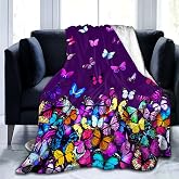 Butterfly Blanket Beautiful Butterfly Throw Blanket Ultra Soft Blankets Lightweight Cozy for Bed Couch Sofa 50"x40"