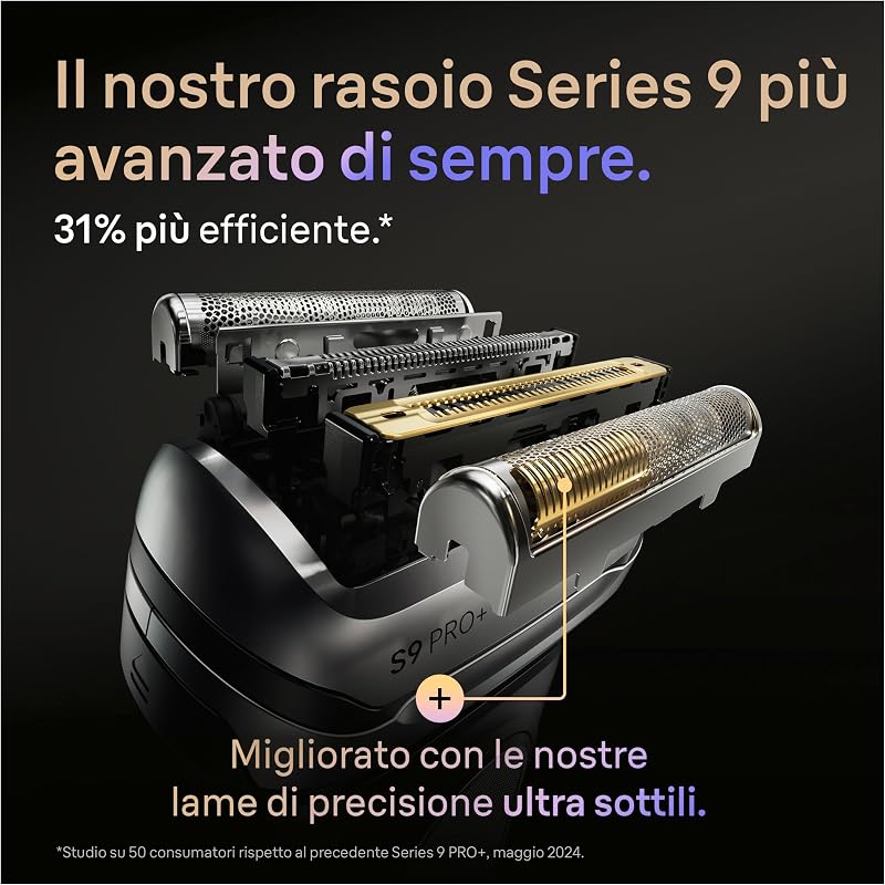 Serie 9 Pro+ Rasoio Elettrico Barba, 9617psi Argento