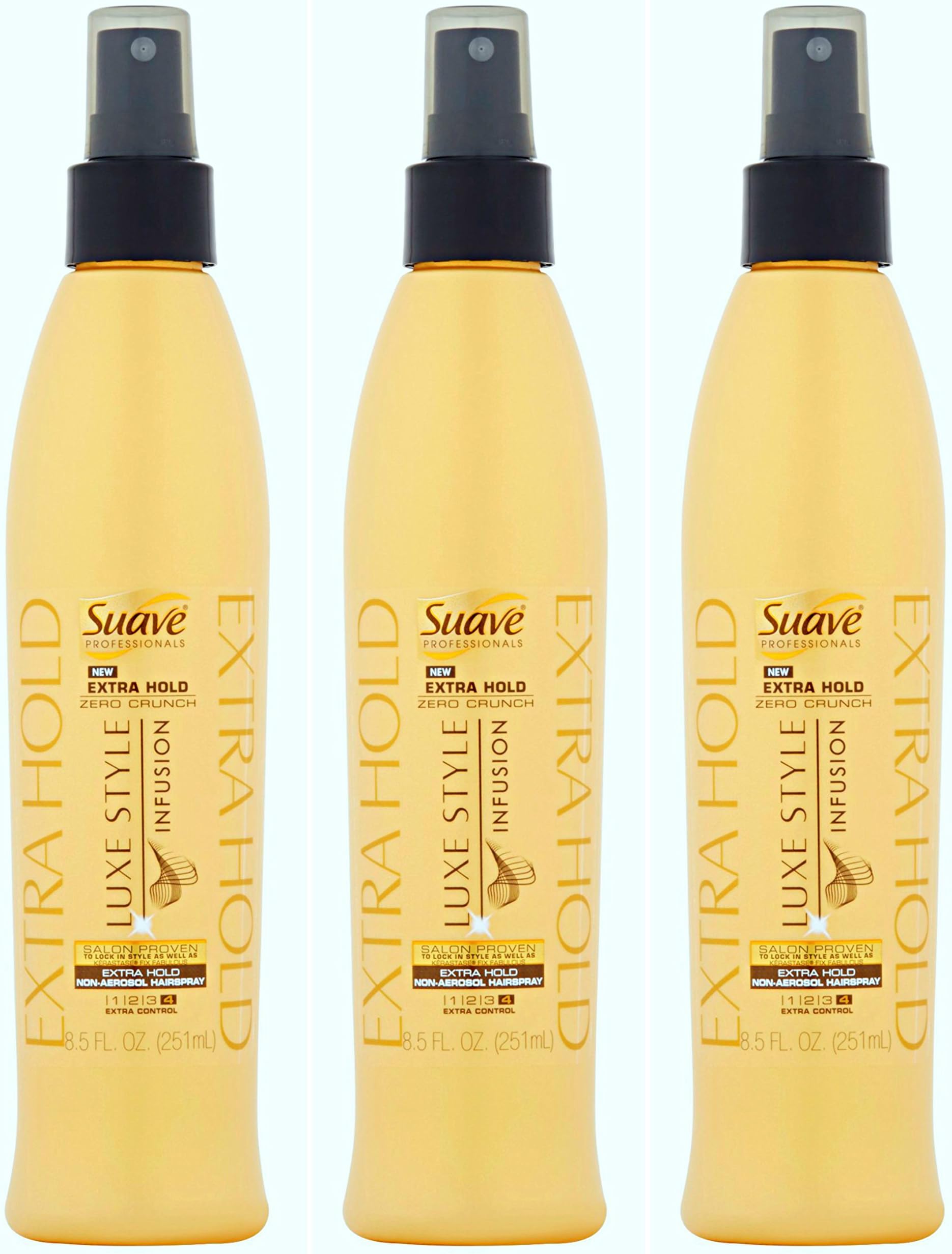 Suave Professionals Luxe Infusion Extra Hold Non Aerosol Hairspray 8.5 oz - (3 - Pack)