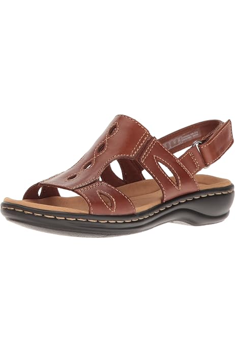 Amazon.com | Clarks Women's Leisa Vine Platform, Dark tan Leather, 6 Medium  US | Platforms u0026 Wedges