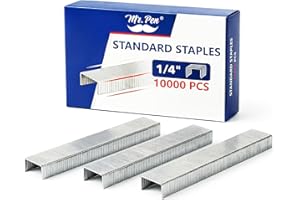 Mr. Pen- Staples for Stapler, 10000 Count, 1/4 Inch, 20 Sheet Capacity (26/6), Standard Office Supply, Jam Free, One Touch Re
