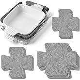 LemonRoad Set of 16 Pot Pan Protectors Bakeware Scratch Protectors 3 Size Non-Slip Dish Divider Pads for Stacking Extra Thick Felt Padded Pan Cookware Prevent Chip Crack Reusable Trimable(Gray)