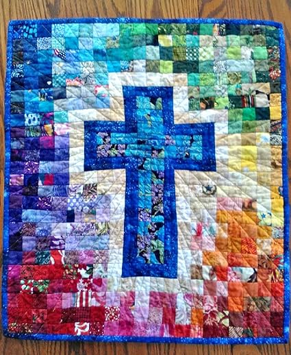 Amazon Com Rainbow Cross Wall Hanging Quilt Pattern By Cut Loose