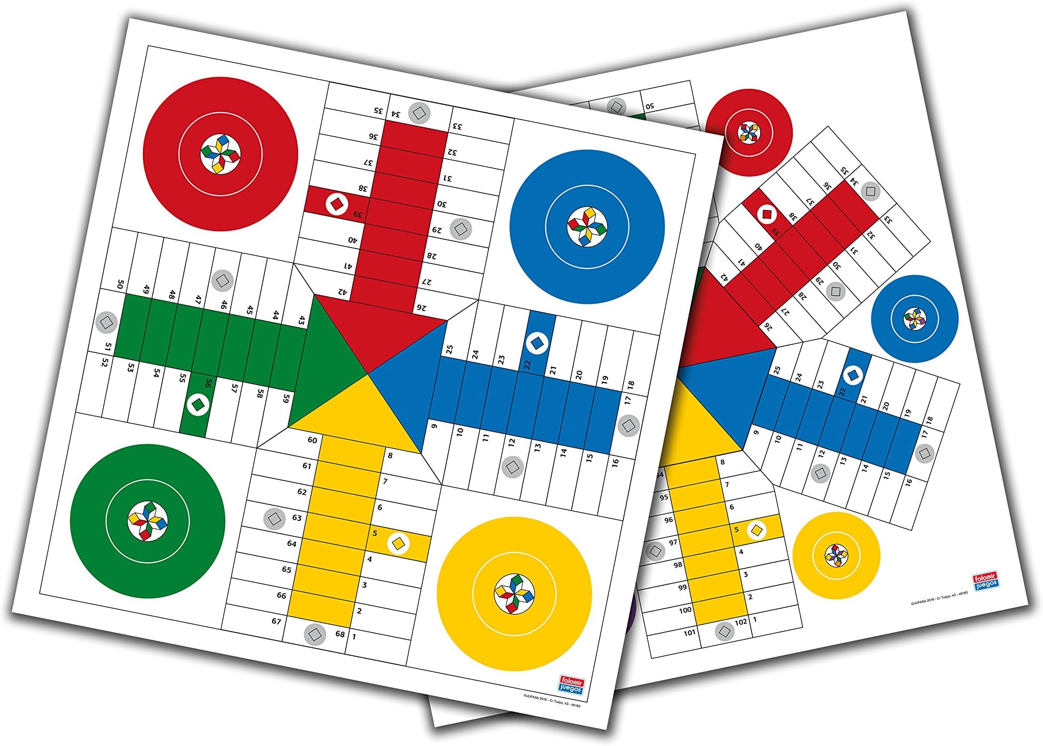 Falomir Parcheese Board for 4 and 6 Players 40cm Table Classic Game (27911)