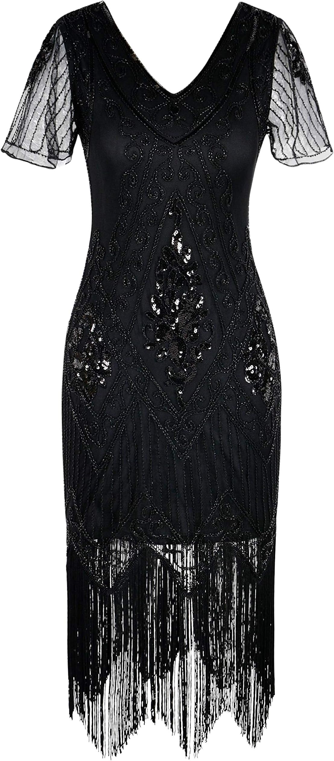 Flapper Dress with Sleeves for Women