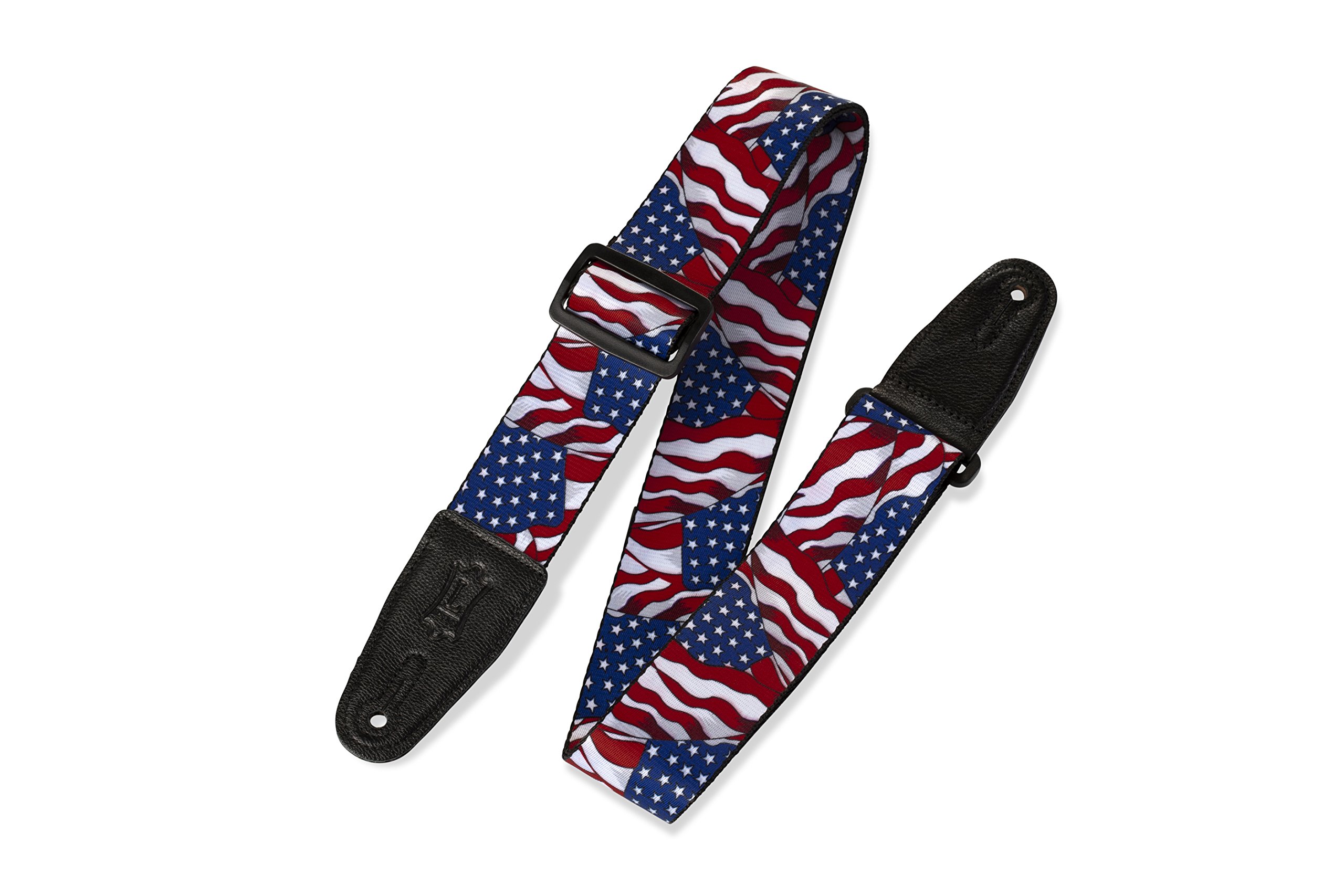 Levy's MP-09 2 inch MP Series Polyester Guitar Straps - USA Flag