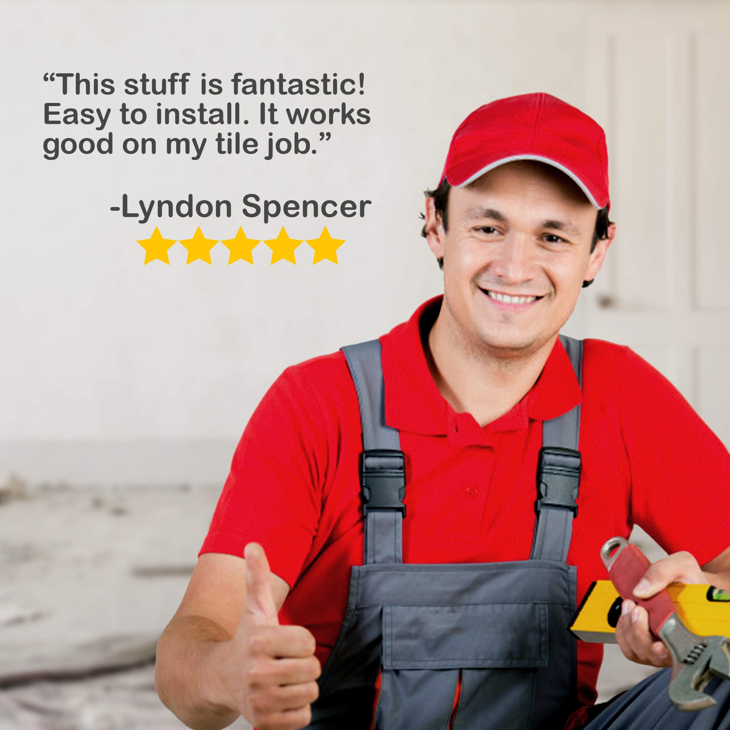 Uncoupling Membrane 1/8 inch Thick, 3.3 ft x 16.5 ft / 54 Square Feet, Uncoupling Membrane for Under Tile, Tile Underlayment Mat, Waterproofing, Anti-Fracture and Crack Isolation Membrane