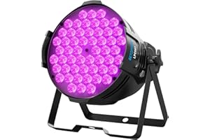 BETOPPER DJ Lights DMX Sound Activated, 54 x 3W LED Par Lights RGB Stage Lights DMX, DJ Par Lights for Church, Concert, Wedding, Party, Bar, Stage Lighting (1)