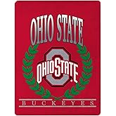 Northwest NCAA Ohio State Buckeyes Silk Touch Throw Blanket - Official NCAA Licensed, Ultra-Soft Fleece | Cozy Game Day Essential for Fans, Unisex Gift, 46" x 60"