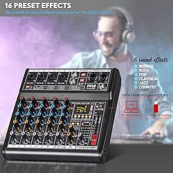 Pyle Professional Bluetooth DJ Audio Mixer