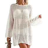 Sightor Crochet Cover Up for Women Swimsuit Bathing Suit 2025 Summer Swimwear Mesh Knit Beach Dress Hollow Out Swim Cover Up