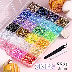 8500Pcs Resin Jelly Rhinestones with Tweezers for