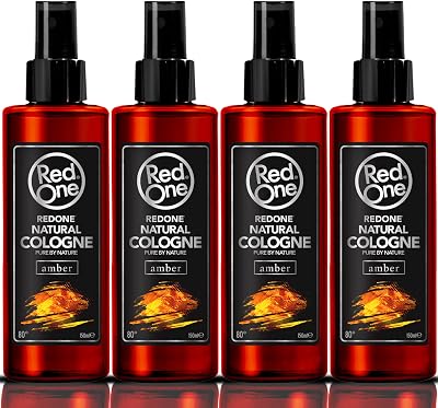 RedOne Barber Cologne Aftershave Amber EDP Spray 4x 150ml Long-Lasting Male Care