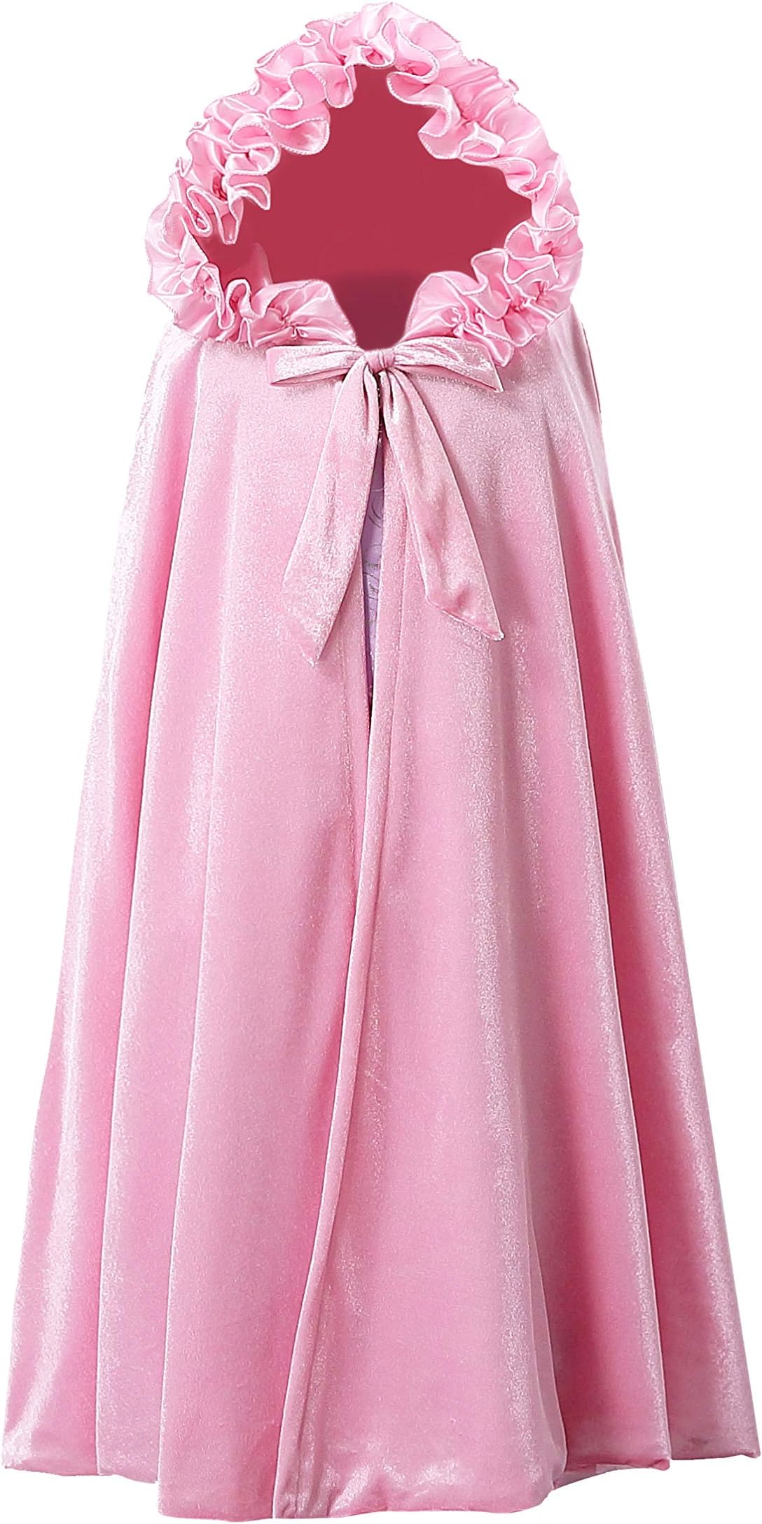 Princess Cape Christmas Princess Hooded Long Cape Cloak Costume for Girls Dress Up 3-12Years