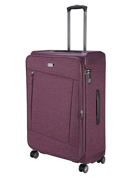 Nasher Miles Budapest Hard PP & Soft Melange Check-in Luggage Bag (28 inch) Purple