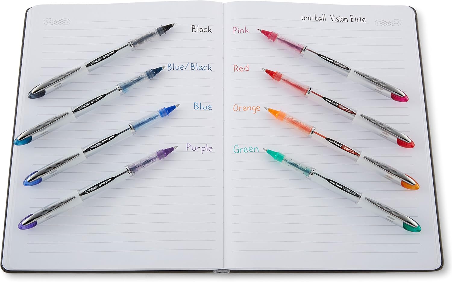 uni-ball Vision Elite Rollerball Pens, Bold Point (0.8mm), Black, 12 count: Office Products