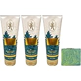 Bath & Body Works Aromatherapy Eucalyptus & Pine 3 Body Creams with a Fresh Forest Bar Soap - Full Size