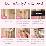 GOO GOO Tape in Hair Extensions 24in 100g 40pcs 60A Platinum Blonde view 8