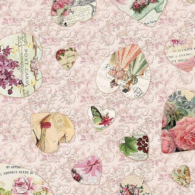 Provencestoffe.com Shabby Vintage Meterware Les Belles, Breite 150 cm, Baumwolle, Länge 50 cm