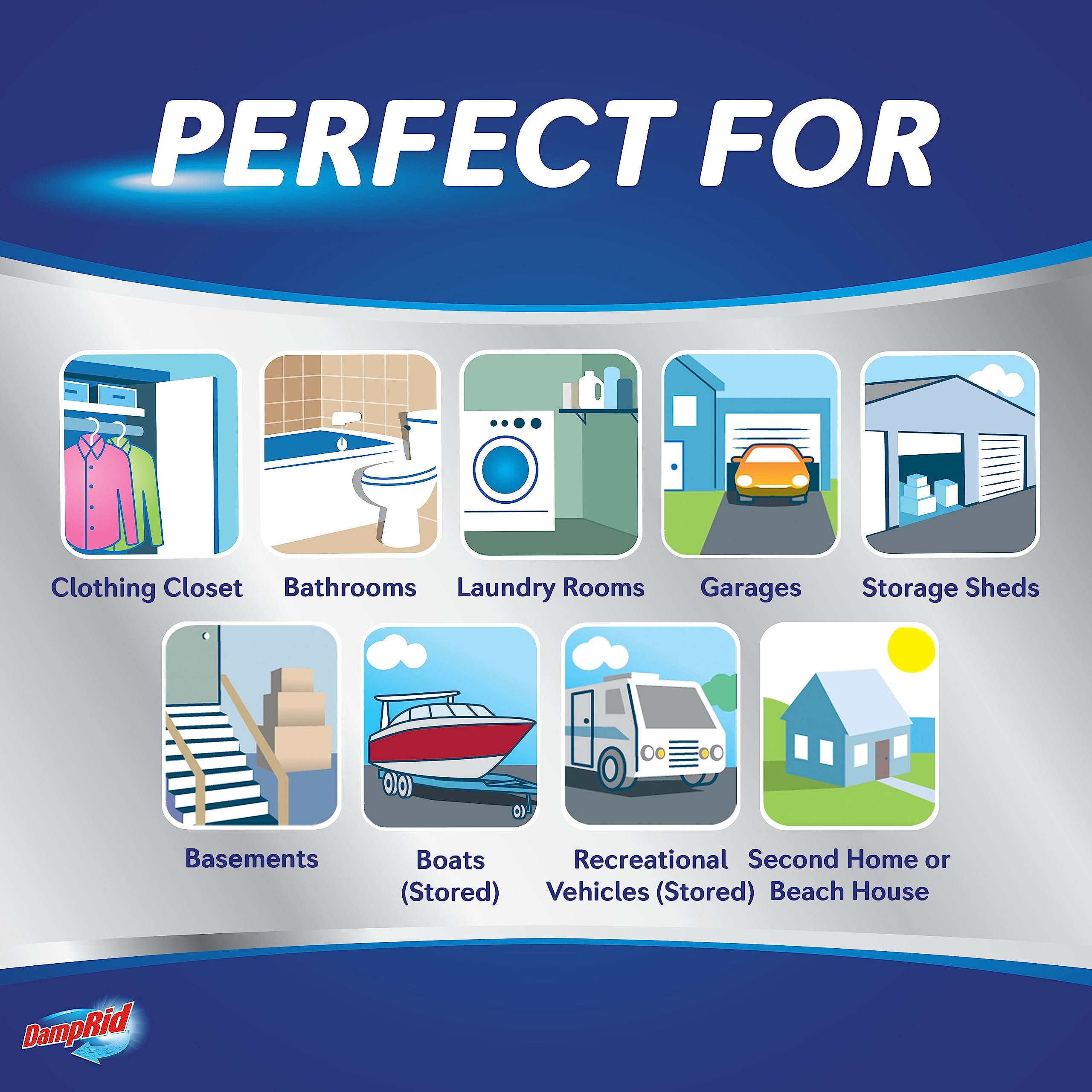 DampRid Moisture Absorber with Activated Charcoal for Boats & RVs, 18 oz.Fragrance Free