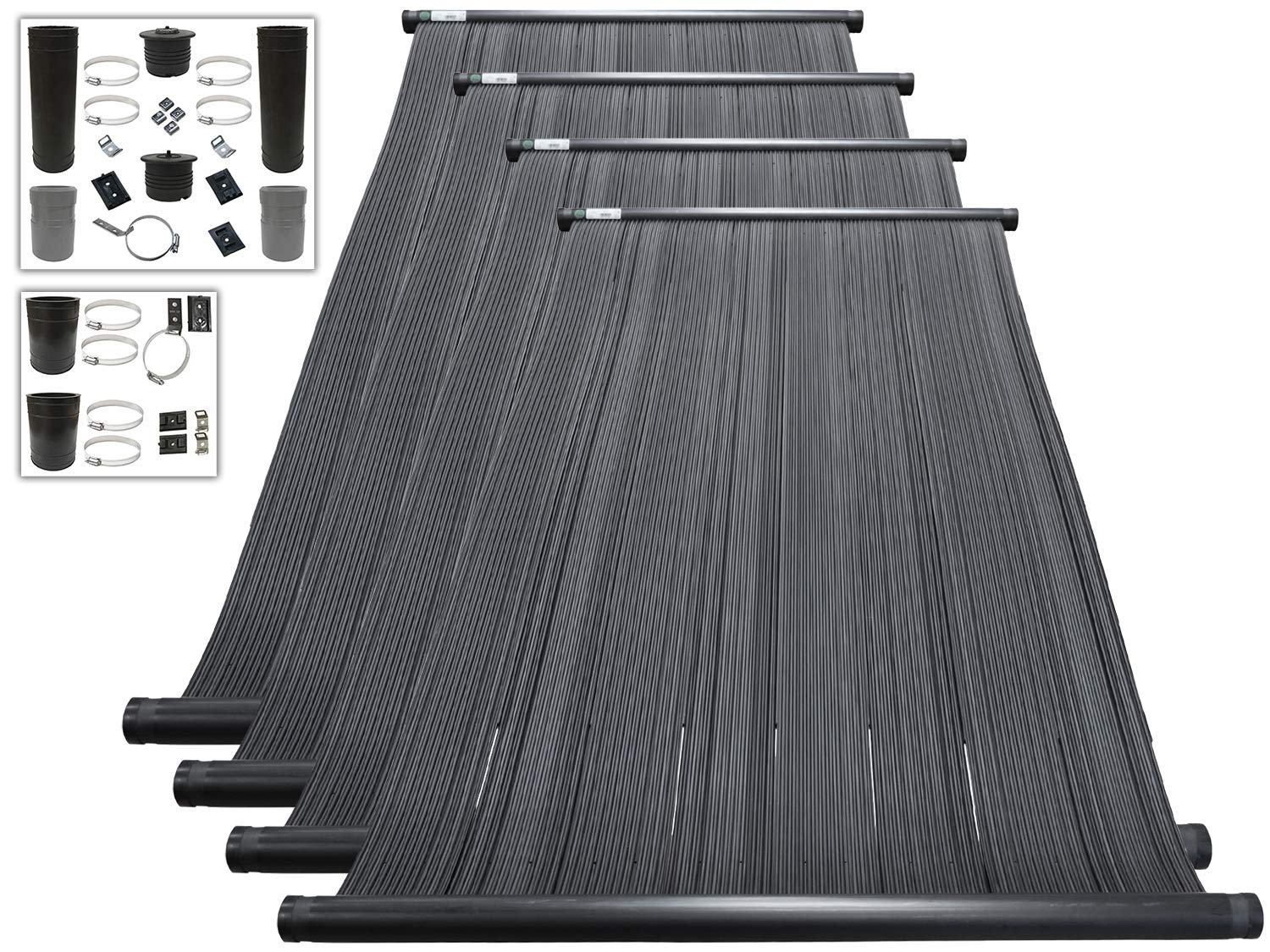 Highest Performing Design - DIY Solar Pool Heater System Kit - 15-20 Year Life Expectancy [4-4x10 / 1.5" I.D. Header]