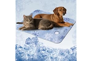 PETMARKET Dog Cooling Mat, Cooling Mat for Dogs & Cat, Provides Instant Relief for Small, Medium, Large Dogs, Washable, Non-Slip Design, Perfect for Hot Summer Days to Keep Pets Comfortable(M 19.6''*23.6'')