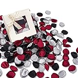 Whaline 300Pcs Silk Rose Petals with Box Burgundy