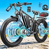 XVYOOYVX 9000W Peak Electric Bike for Adults,58V Max-Output 1972Wh Dual Motor Ebike,47MPH 105Miles Range,24" x4.0 Fat Tire Hydraulic Disc Brake