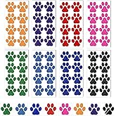 40 Sheets 320pcs Paw Print Tattoos Temporary, 8 Colors Dog Paw Glitter Tattoo Stickers Temporary Tattoos Dog Paw Body Tattoos for Face Body Accessories Adults Women Girls(Dog Paw Style)