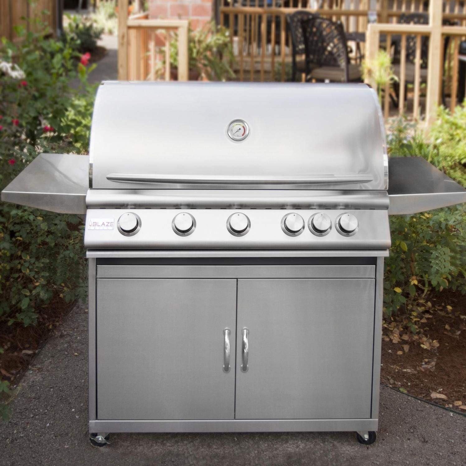 review Blaze 40-Inch Grill (BLZ-5-LP-BLZ-5-CART), Freestanding, Propane Gas