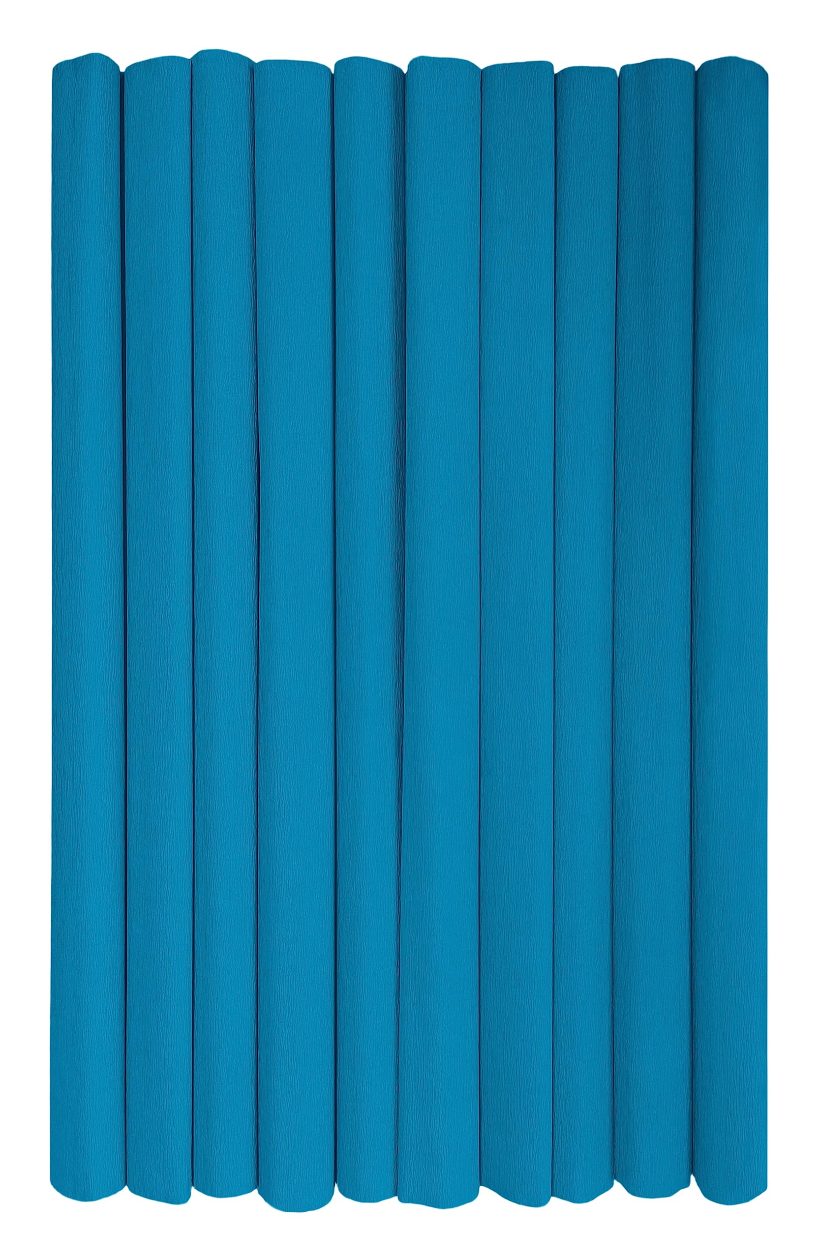 Interdruk - Crepe Paper Rolls for Kids, DIY and Decorations - Pack of 10 Reels (50cm x 200cm, 28g/m2) - 19 Turquoise