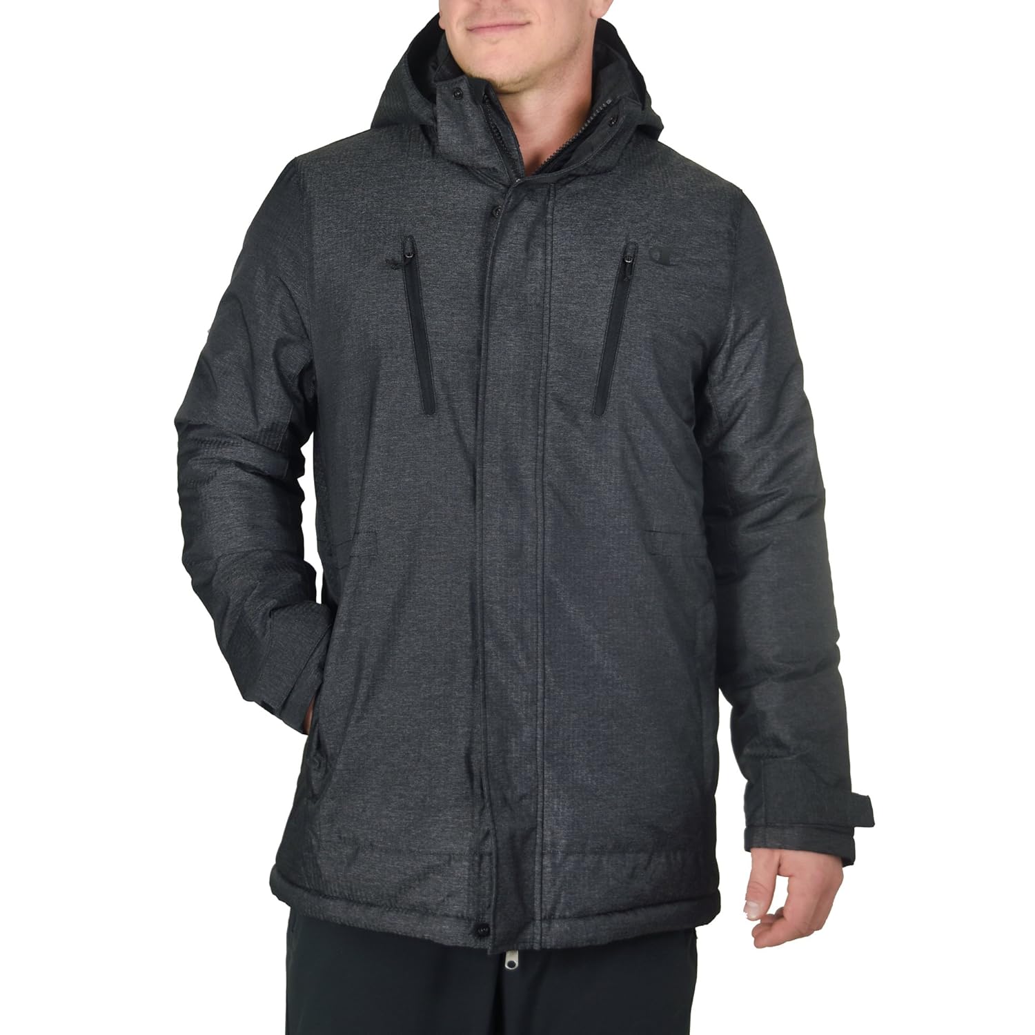 champion men's technical herringbone synthetic down jacket
