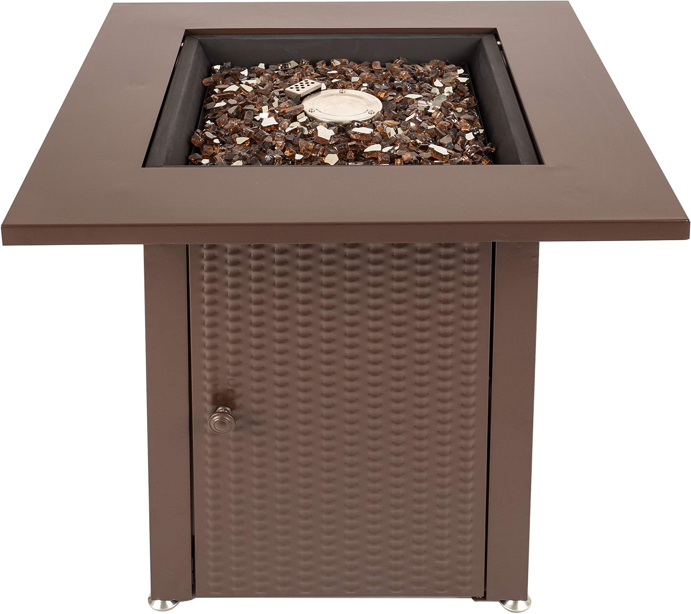 Pleasant Hearth OFG007TF Grant Table Gas fire Pit, Mocha