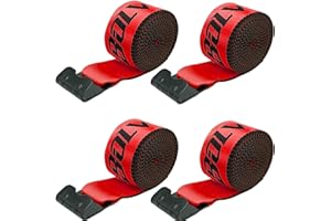 Bolvixor 4 Pack 4" x30' Winch Straps with Flat Hooks, 16200LBS Break Strength Heavy Duty Tie Down Straps for Flatbed Trucks, Trailers, Cargo Control