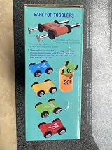TOWO Pure Wooden Zig Zag Car Ramp 4 Cars Playset - Beech Wood Racing Toy view 7