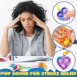 JOYIN Heart Pop Fidget Keychain 30 Pack Pop Fidget
