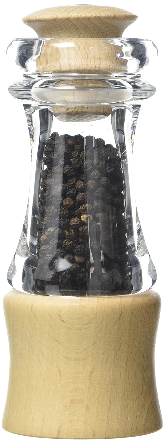 Classic Pepper Mill in clear acrylic and FSC® certified Beech 150mm
