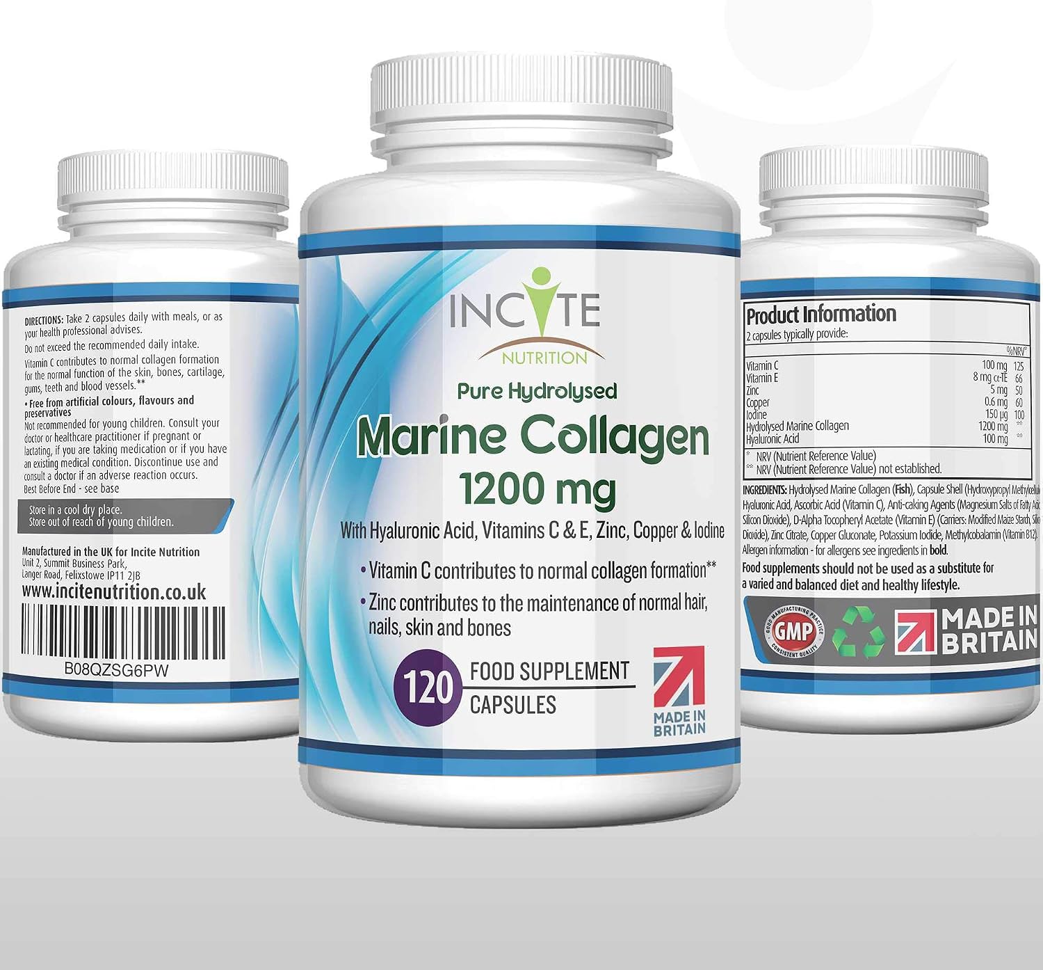 Marine Collagen Supplements for Women & Men 1200mg, 120 count (144 g) (Pack of 1) - Image 3