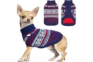 SCENEREAL Dog Sweaters for Small Dogs - Soft, Warm Turtleneck Small Dog Sweater, Ugly Knit Dog Christmas Outfits for Dachshund, Chihuahua, Pug, Yorkie,Winter Pet Clothes Girl Boy, XS