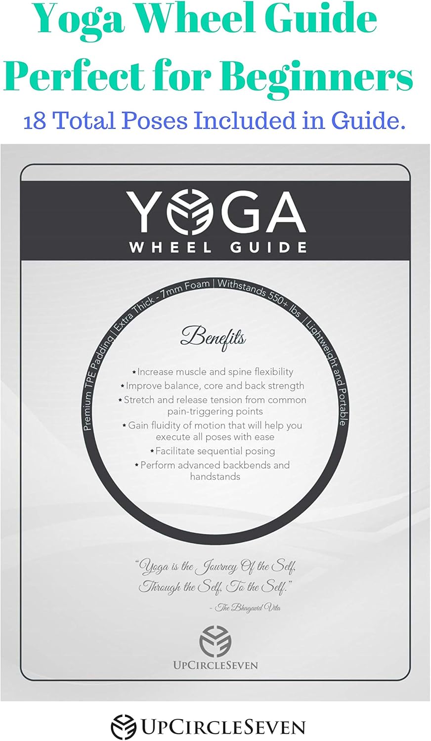 UpCircleSeven Cork Yoga Wheel - [Pro Series] Strongest & Most Comfortable Yoga Prop Wheel - Perfect for Back Pain Stretching & Backbends, 12 x 5 in (Wood) : Sports & Outdoors