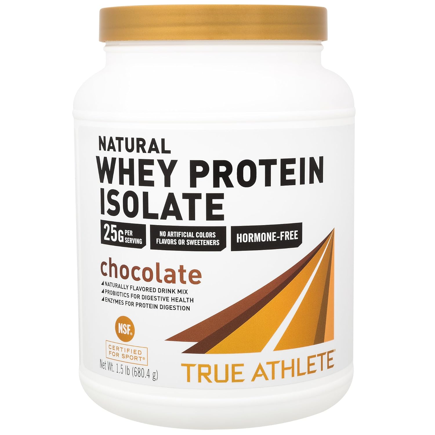 True Athlete Natural Whey Protein Isolate Chocolate, 25g of Protein per Serving Probiotics for