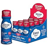 Dream Water Sleep Aid Supplement Drink; Melatonin 5mg, GABA, 5-HTP; Zero Sugar, Natural Flavors, No Added Colors, 2.5 oz Liquid Sleep Shots, Nighttime Nectar, 12-Count