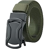 LionVII Elastic Ratchet Men Belts, 1 3/8" Stretch Belt with Automatic Buckle for Men, Adjustable Trim to Fit 27-49" Waist