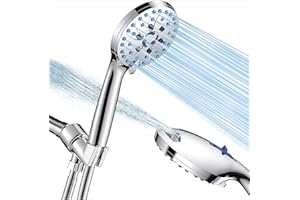 Handheld Shower Head,7 Spray Modes/Settings,High Pressure Shower Head Handhelds Anti-Clog Nozzles with Big Head+5.9FT/1.8M St