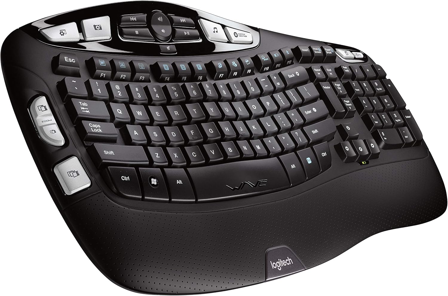 Logitech K350 Wireless Wave Keyboard with Unifying Wireless Technology - Black: Electronics