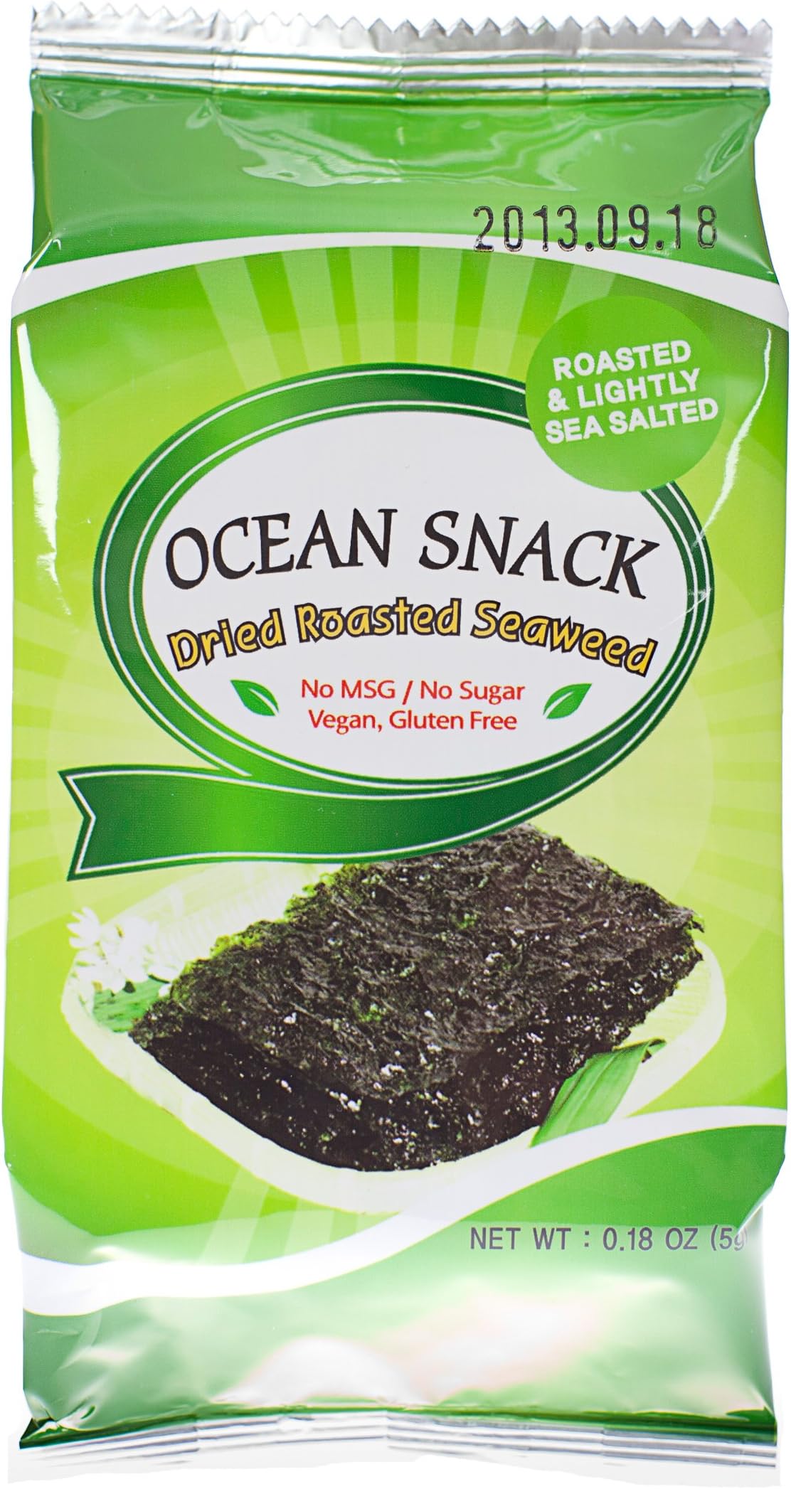 Ocean Snack Roasted Seaweed, 0.18-Ounce (Pack of 24)