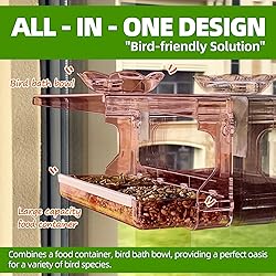 WENMIXER Window Bird Feeder with Non-Marking