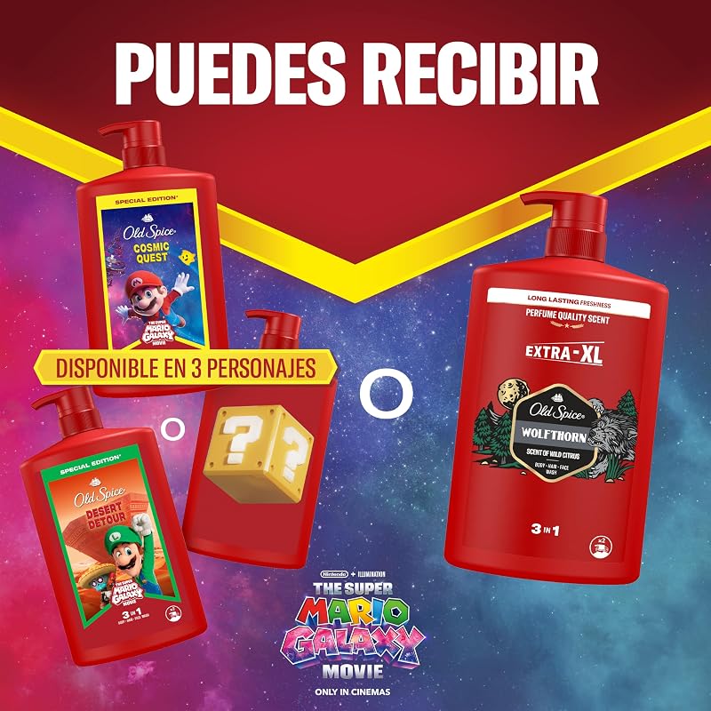 Wolfthorn Gel de Ducha y Champú 3 en 1 para Hombre, 2x1L